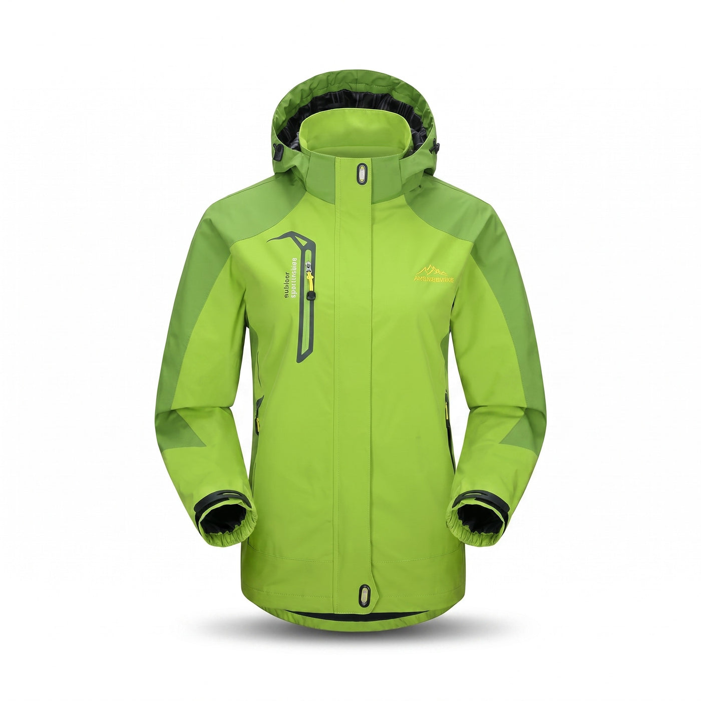 Trekking Rain Jacket Waterproof Windproof Mesh Lined Removable Hood, product photo 1