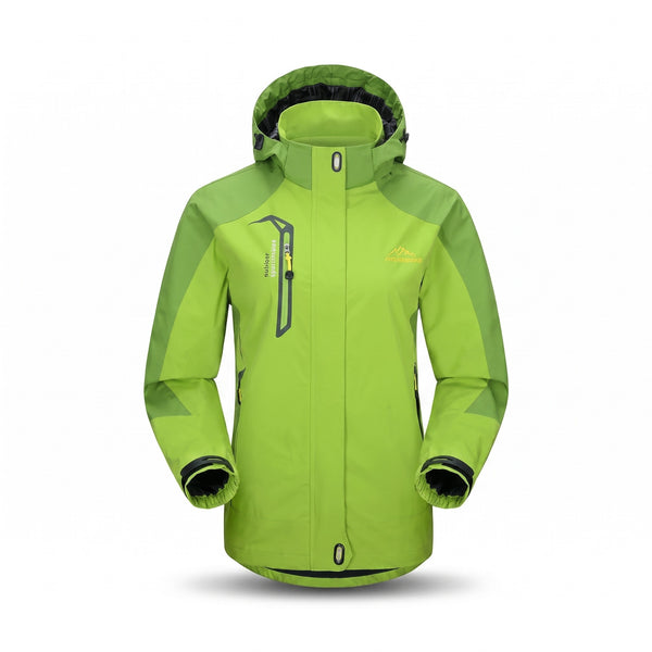 Trekking Rain Jacket Waterproof Windproof Mesh Lined Removable Hood