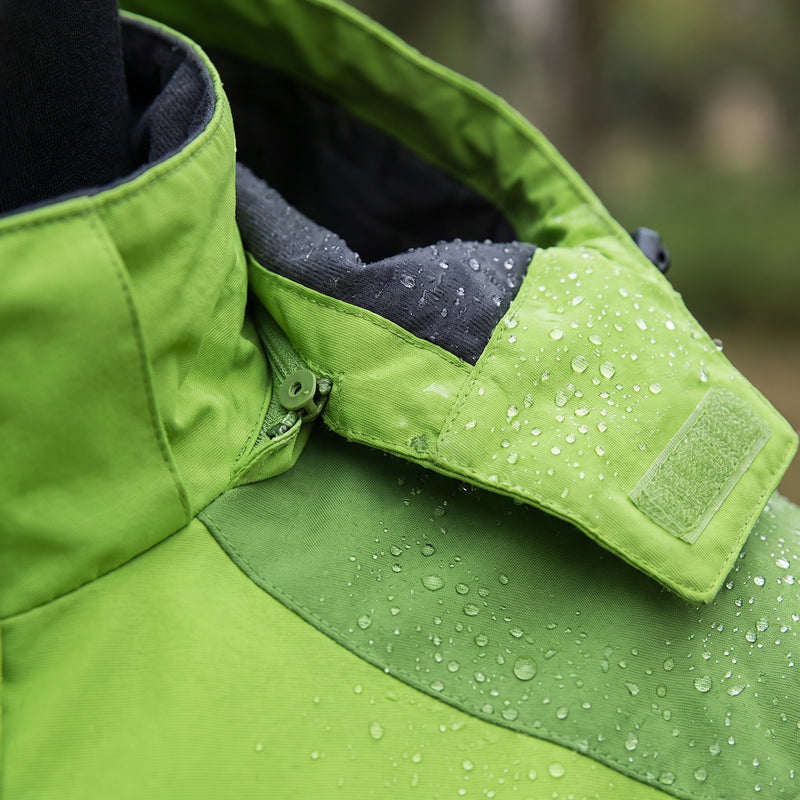 Trekking Rain Jacket Waterproof Windproof Mesh Lined Removable Hood, product photo 4