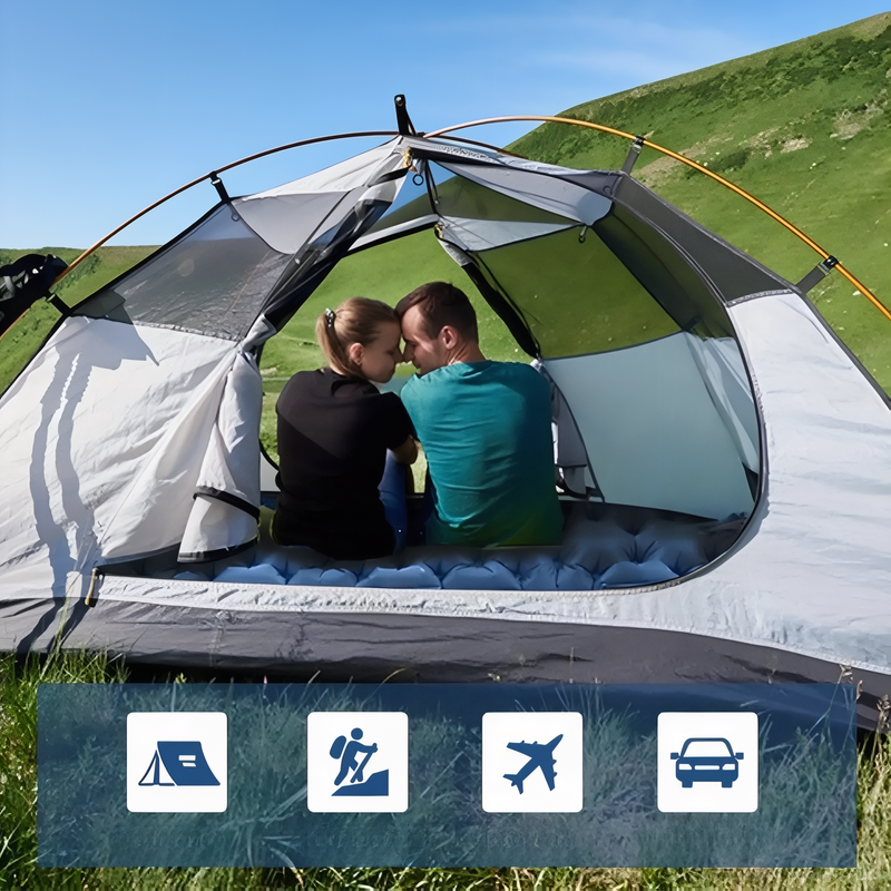 Two-Person Inflatable Sleeping Pad Camping Mat with Built-In Pillows – product view 8 | Great Lakes Outdoor