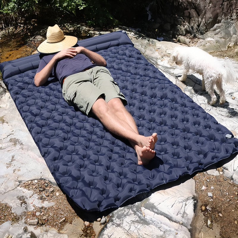 Two-Person Inflatable Sleeping Pad Camping Mat with Built-In Pillows – product view 10 | Great Lakes Outdoor