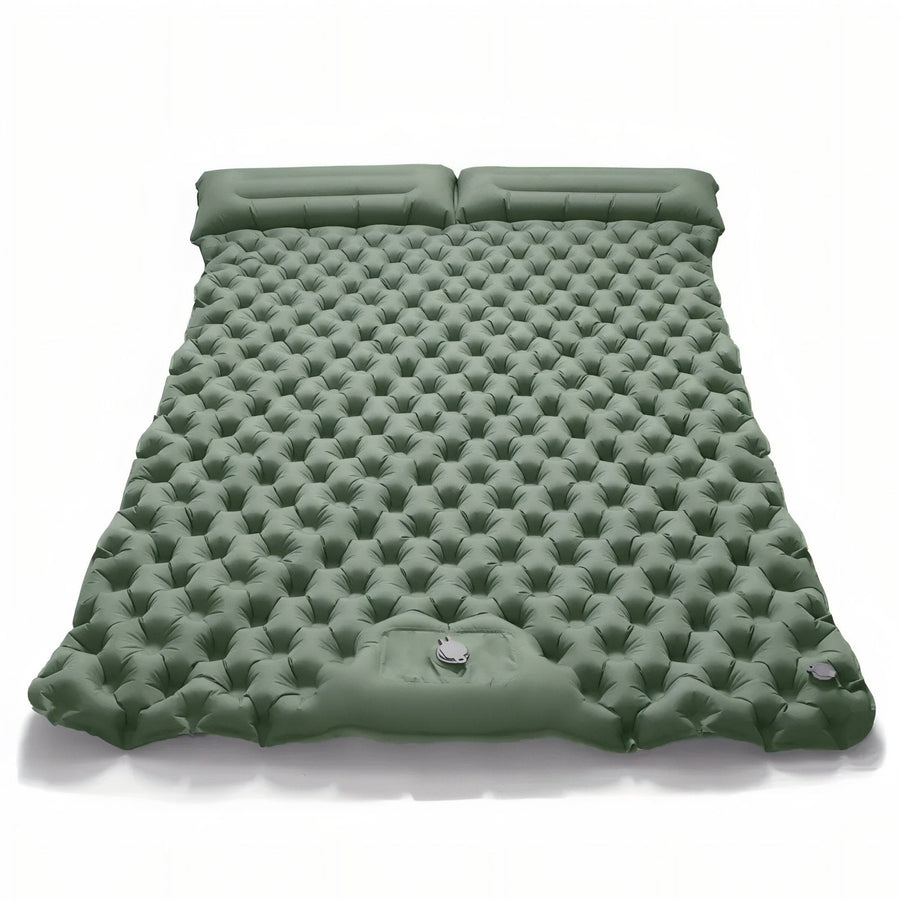Two-Person Inflatable Sleeping Pad Camping Mat with Built-In Pillows – product view 13 | Great Lakes Outdoor