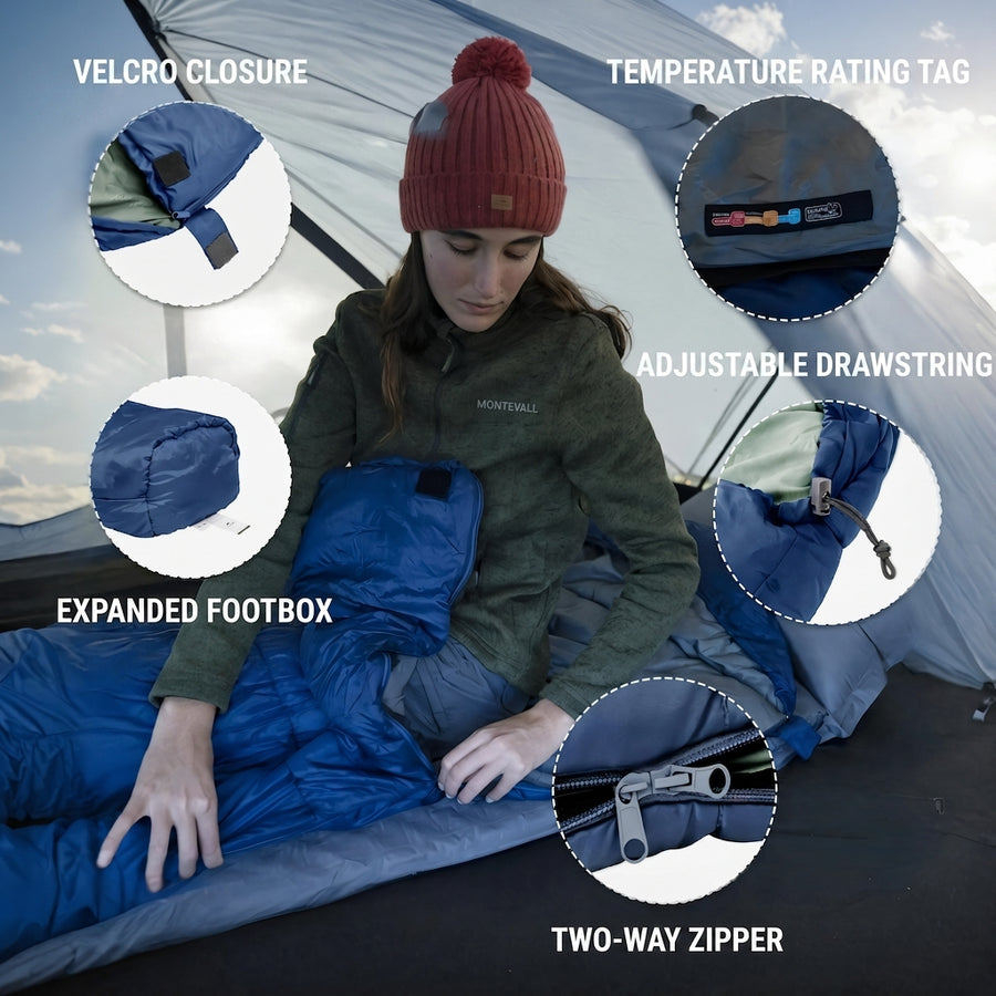 Ultralight 3-Season Mummy Sleeping Bag for Backpacking and Camping – product view 10 | Great Lakes Outdoor