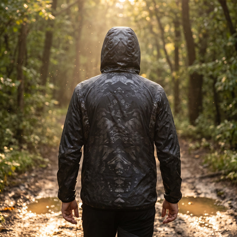 Ultralight Rain Jacket Unisex UPF 40 Hooded Water Repellent Shell, product photo 3