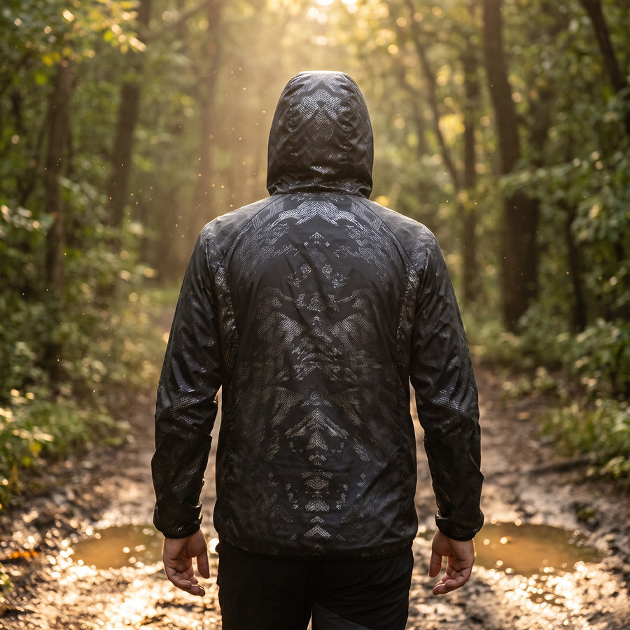 Ultralight Rain Jacket Unisex UPF 40 Hooded Water Repellent Shell, product photo 3