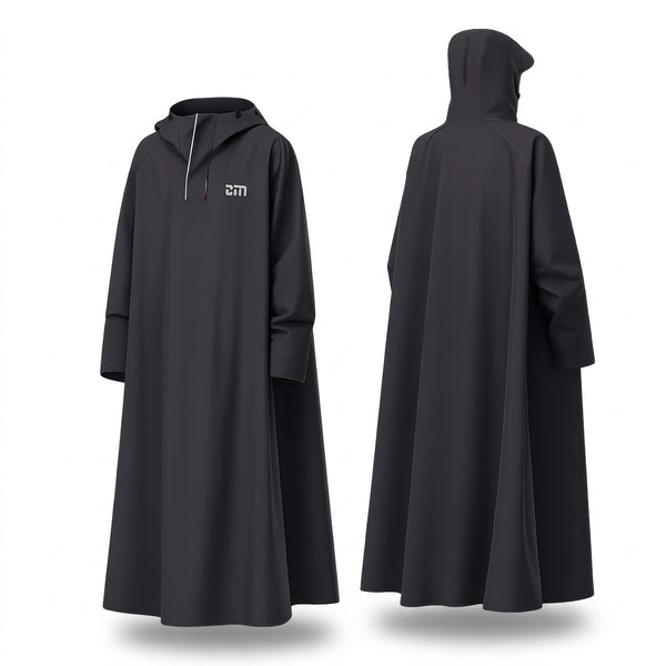 Unisex Rain Poncho Waterproof Hooded Long Cut Packable Cape