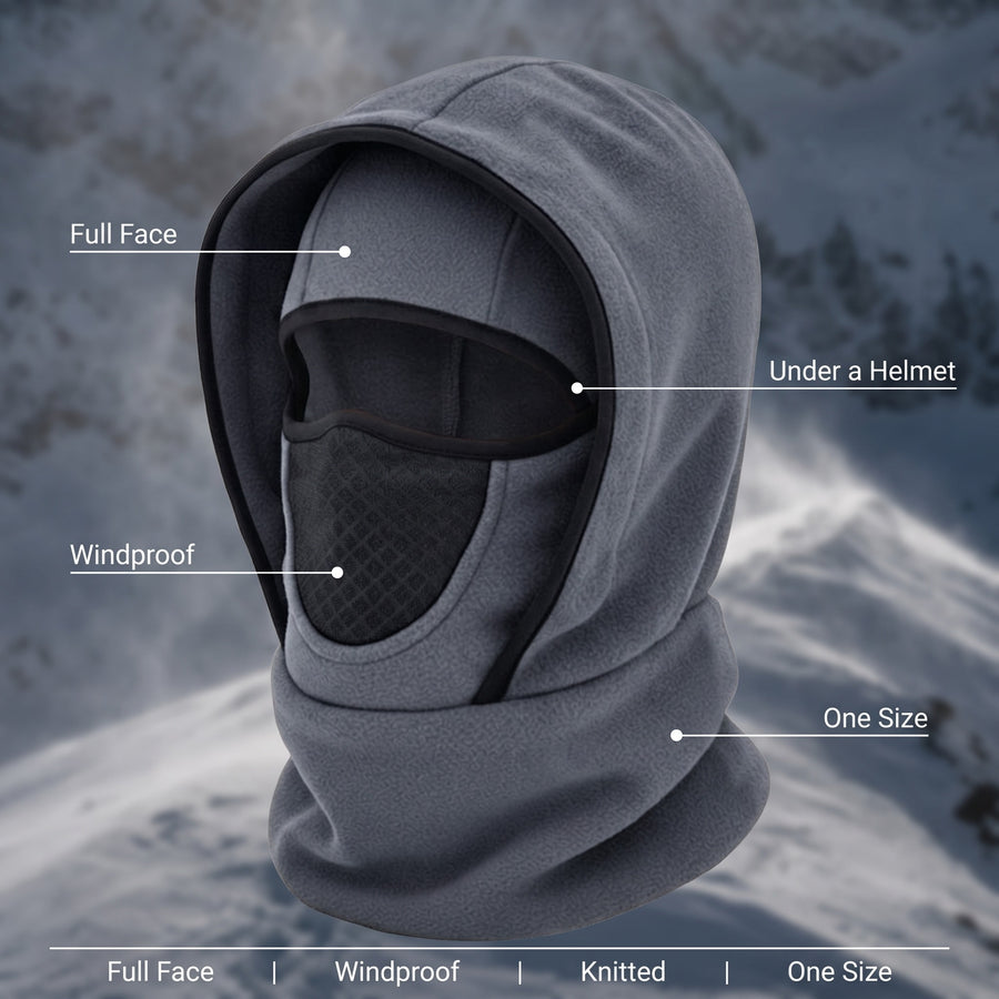 Unisex Thermal Balaclava Windproof Full Face Mask Neck Cover Hood, product photo 2