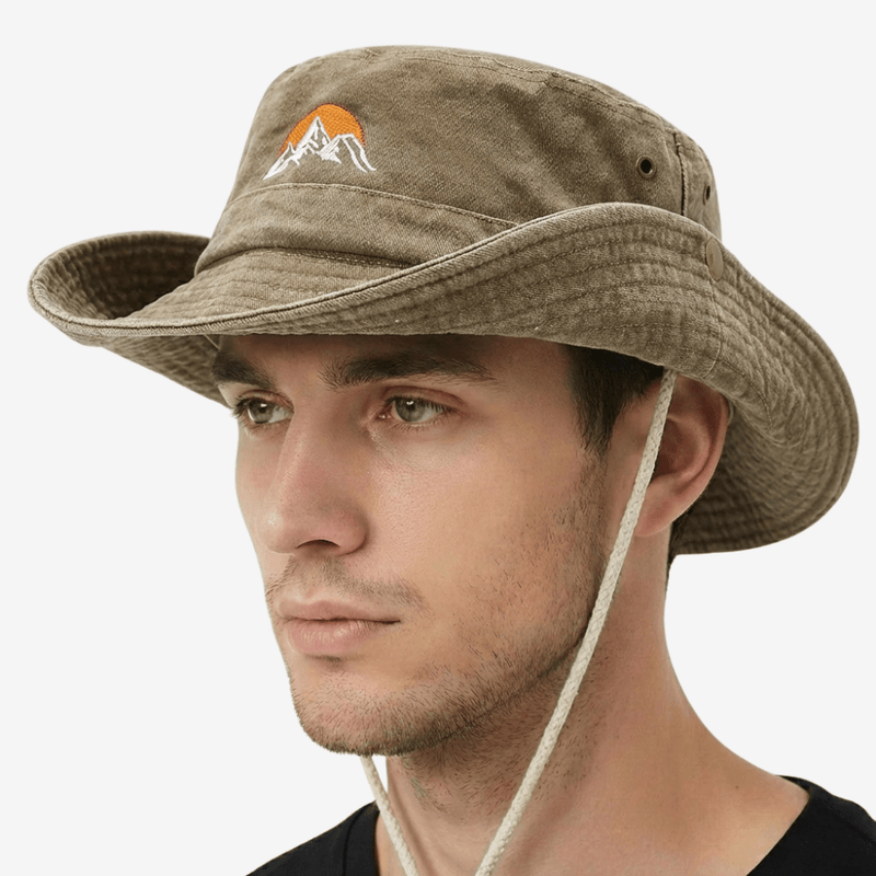Unisex Wide Brim Bucket Hat Breathable Cotton Sun Protection Cap – product view 2 | Great Lakes Outdoor