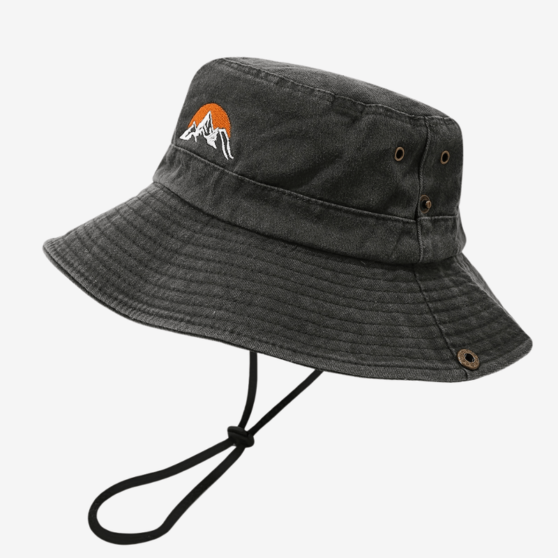 Unisex Wide Brim Bucket Hat Breathable Cotton Sun Protection Cap – product view 5 | Great Lakes Outdoor