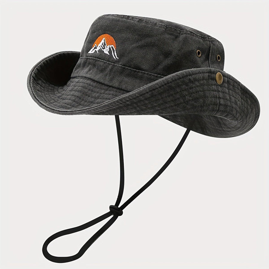 Unisex Wide Brim Bucket Hat Breathable Cotton Sun Protection Cap – product view 6 | Great Lakes Outdoor