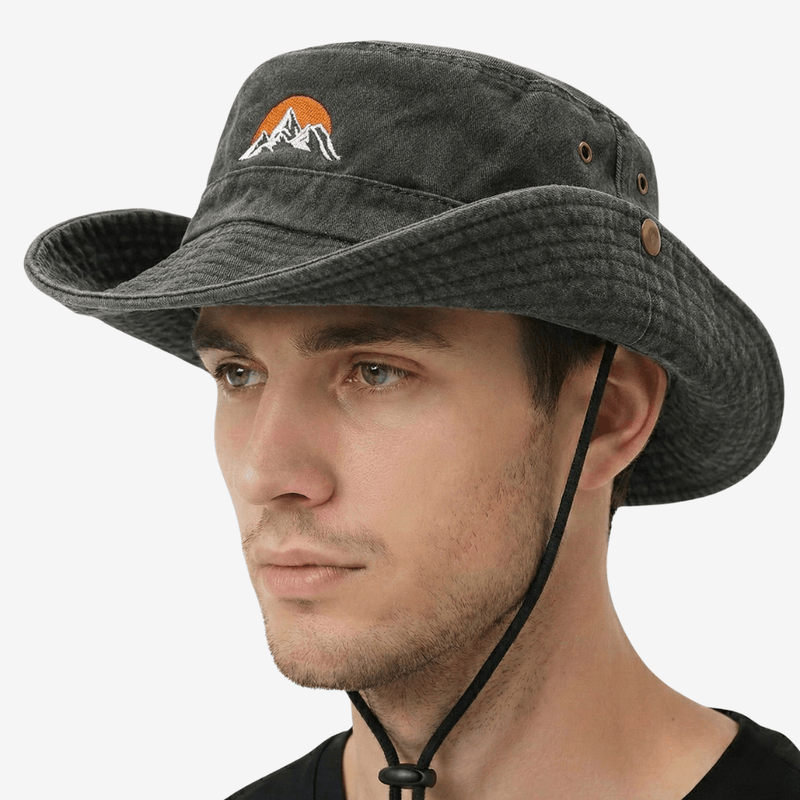 Unisex Wide Brim Bucket Hat Breathable Cotton Sun Protection Cap – product view 7 | Great Lakes Outdoor