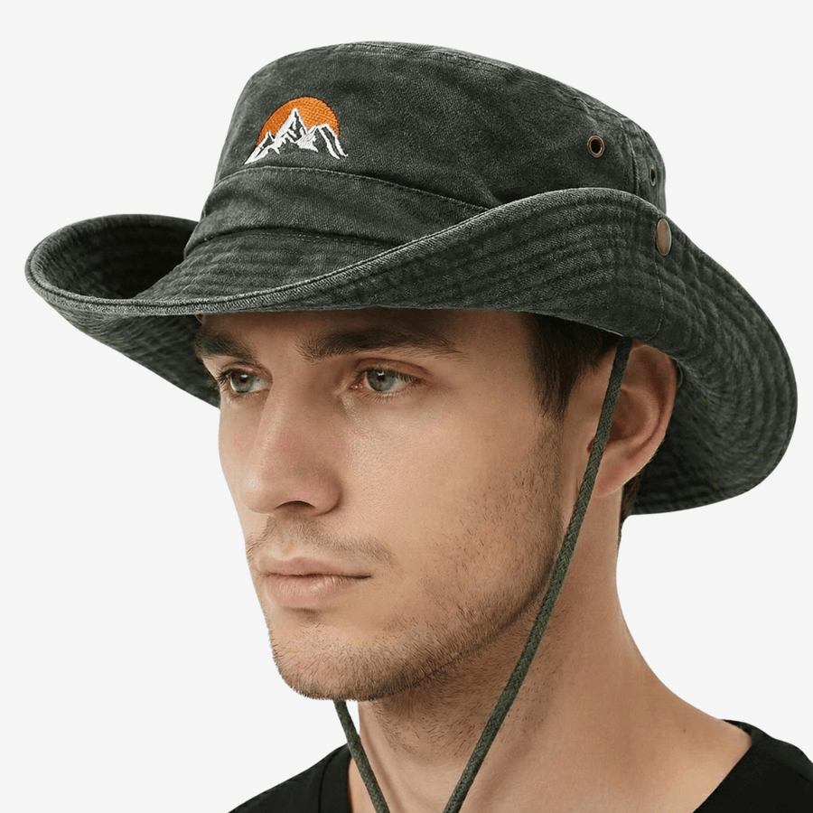 Unisex Wide Brim Bucket Hat Breathable Cotton Sun Protection Cap – product view 12 | Great Lakes Outdoor