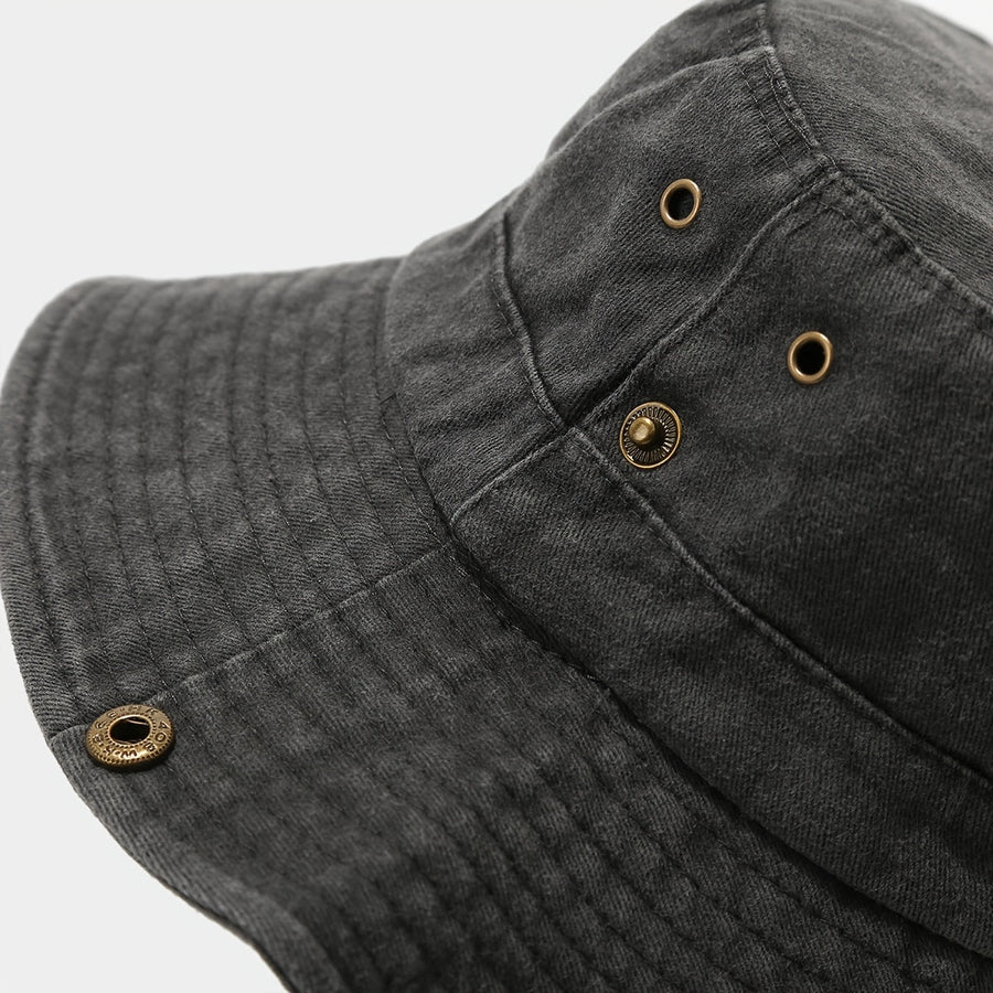 Unisex Wide Brim Bucket Hat Breathable Cotton Sun Protection Cap – product view 16 | Great Lakes Outdoor