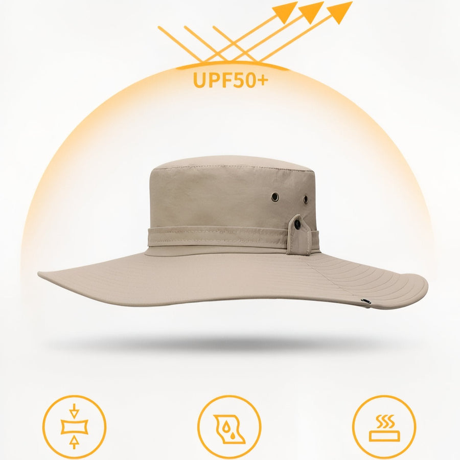 Unisex Wide Brim Hiking Hat Waterproof UPF 50 Sun Cap – product view 5 | Great Lakes Outdoor