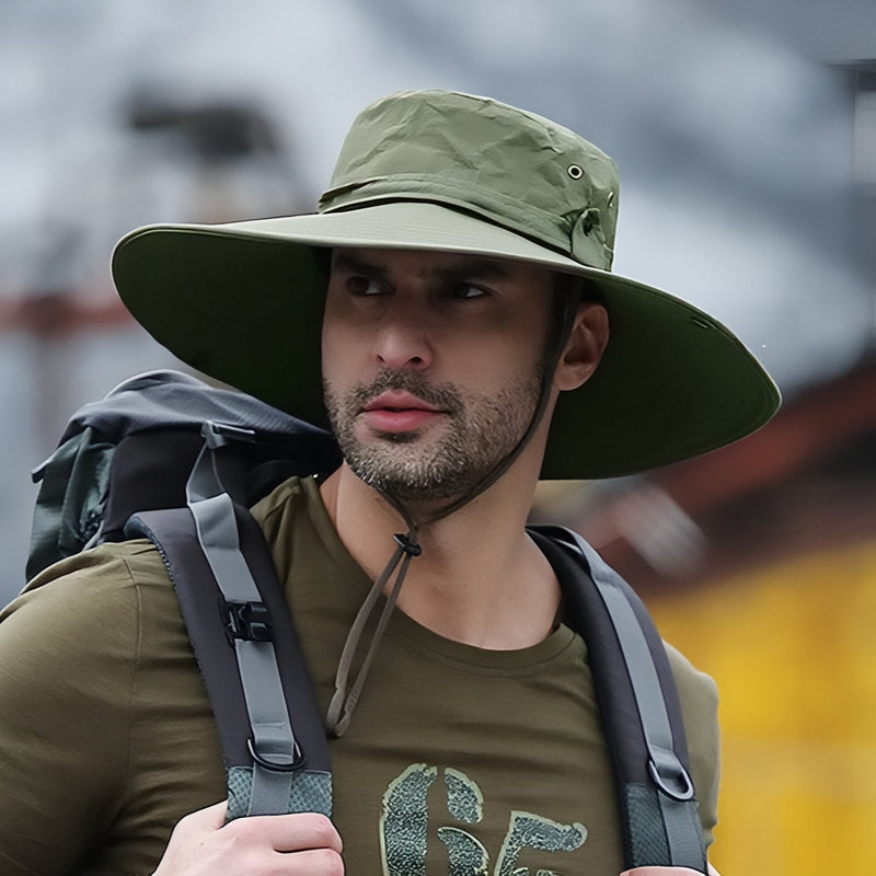 Unisex Wide Brim Hiking Hat Waterproof UPF 50 Sun Cap – product view 12 | Great Lakes Outdoor