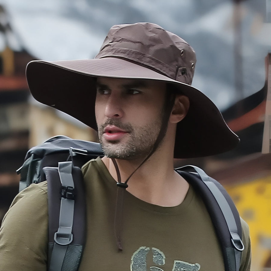 Unisex Wide Brim Hiking Hat Waterproof UPF 50 Sun Cap – product view 13 | Great Lakes Outdoor