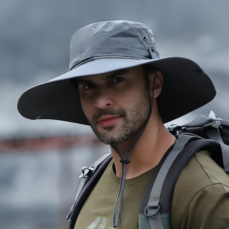 Unisex Wide Brim Hiking Hat Waterproof UPF 50 Sun Cap – product view 15 | Great Lakes Outdoor