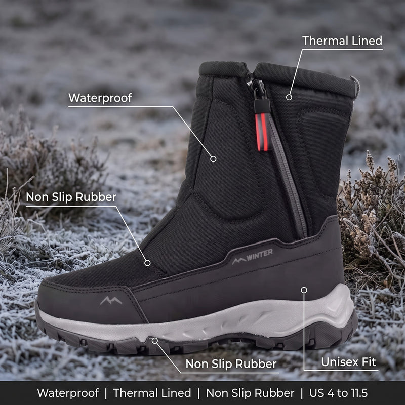 Unisex Winter Boots Thermal Lined Waterproof Snow Hiking Footwear, product photo 2