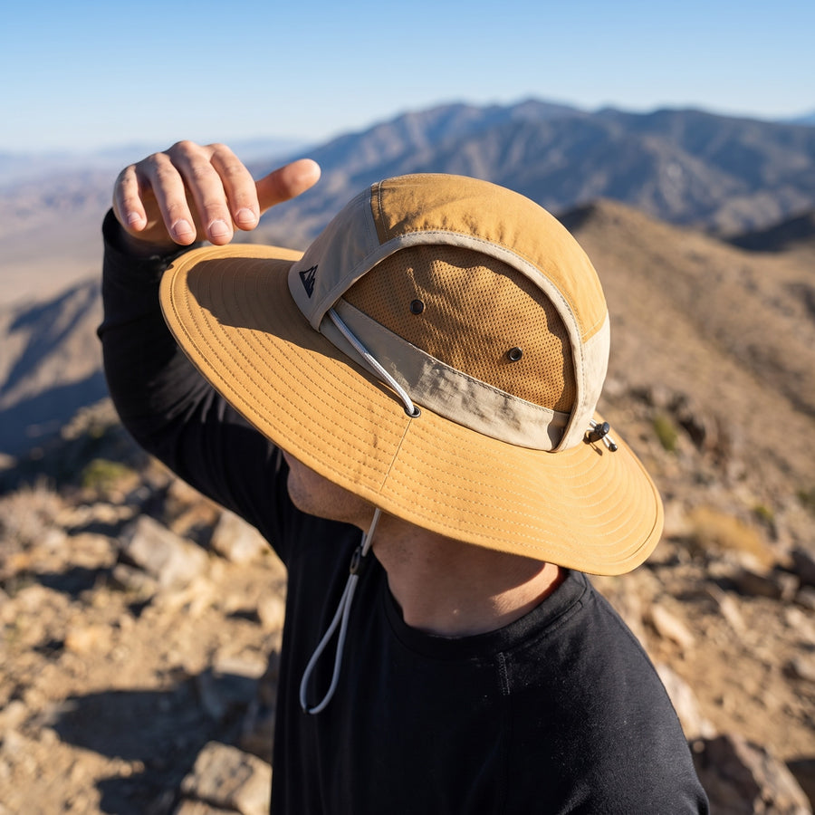 UPF 50 Sun Hat Wide Brim Mesh Vented Packable Outdoor Bucket Cap, product photo 5