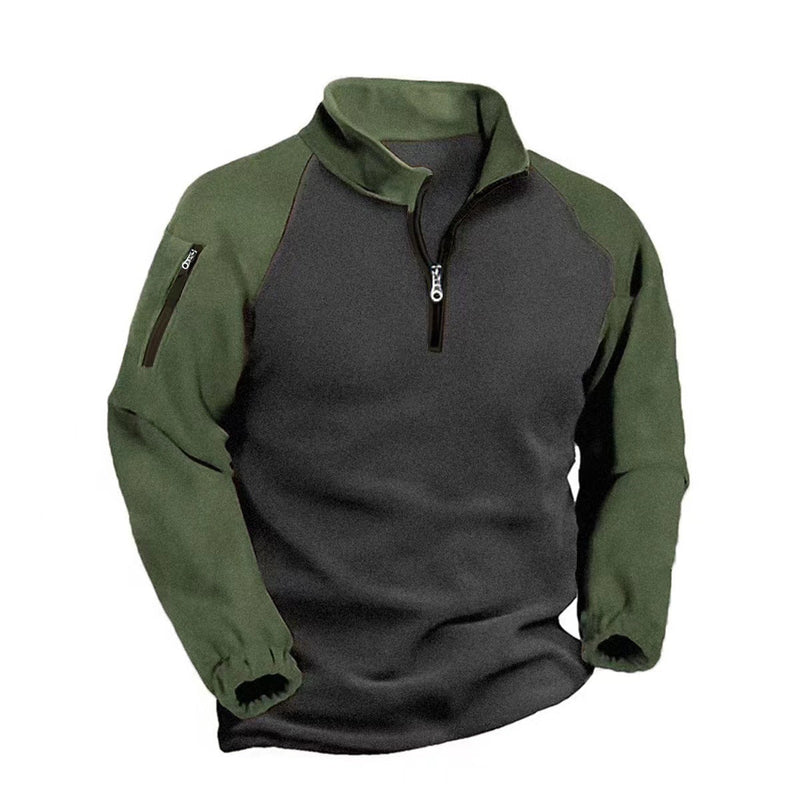 Urban Warm Fleece Pullover Underwear Coat in Army Green