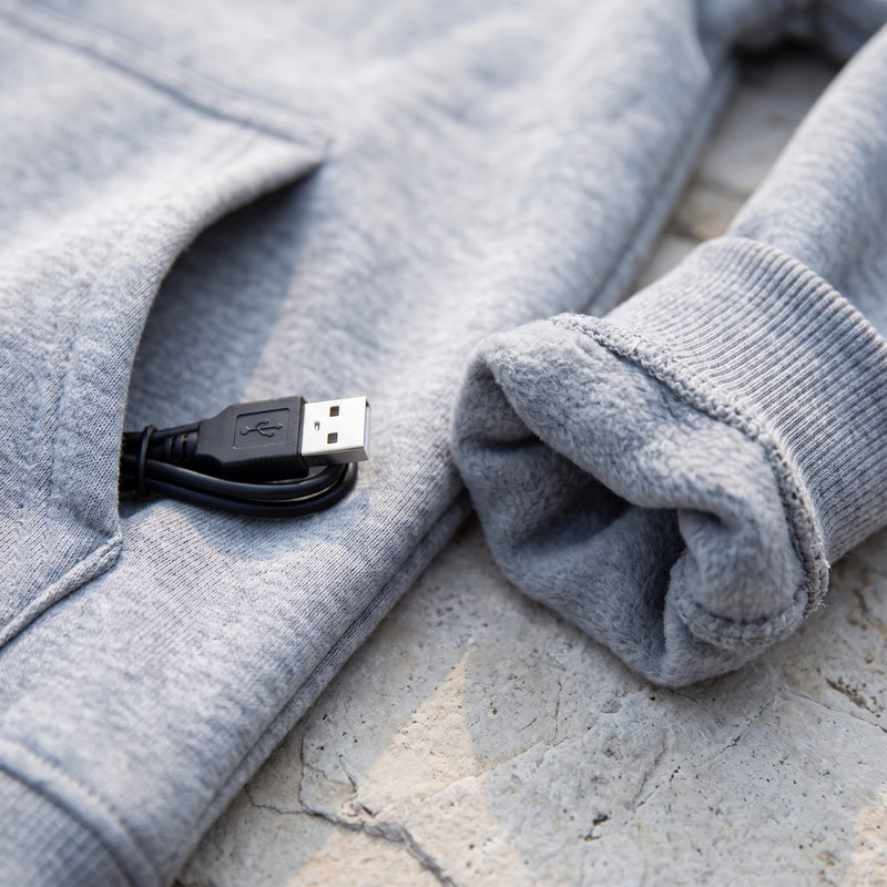 USB Heated Hoodie Waterproof Nylon Microfleece Lined Winter Jacket, product photo 4