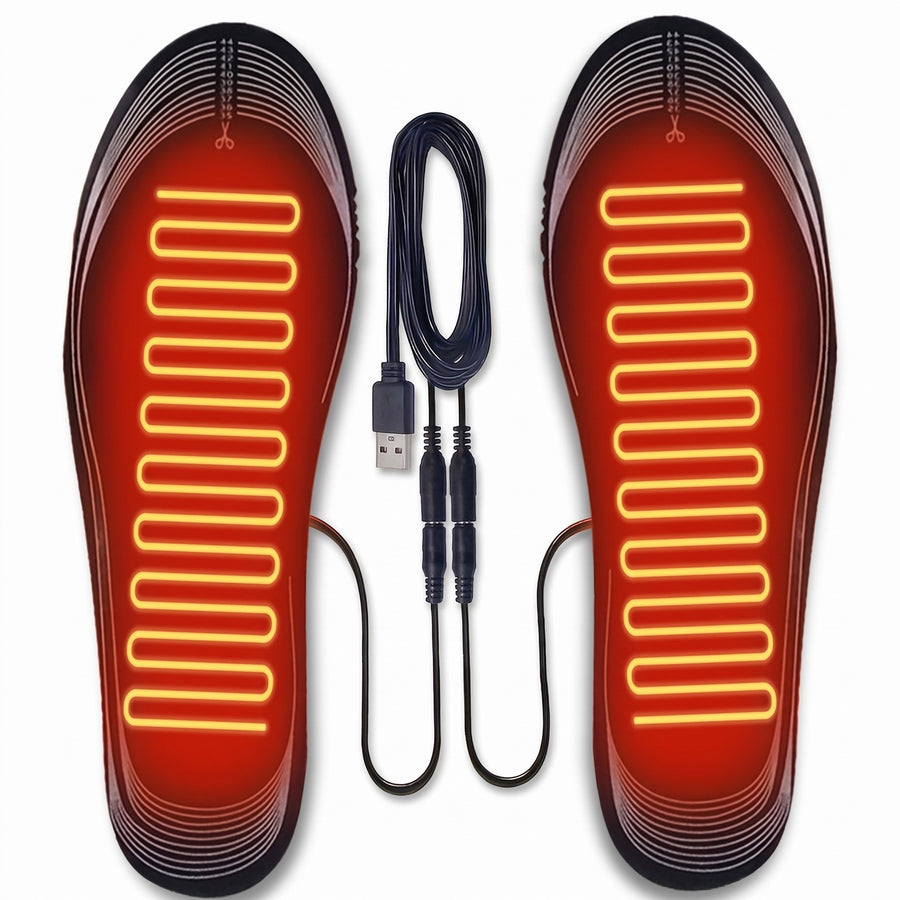 USB Heated Insoles Cuttable EVA Electric Foot Warmer Shoe Pads, product photo 1