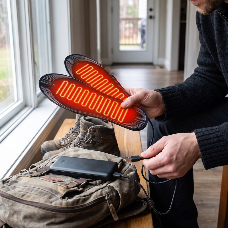 USB Heated Insoles Cuttable EVA Electric Foot Warmer Shoe Pads, product photo 5