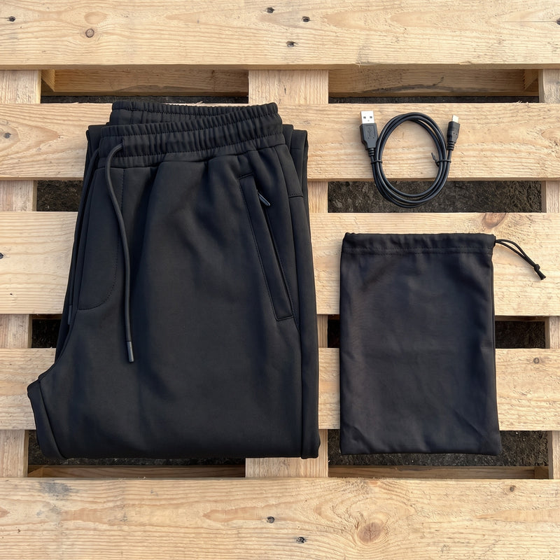 USB Heated Pants 12 Heating Zones Carbon Fiber Zip Pocket Trousers, product photo 6