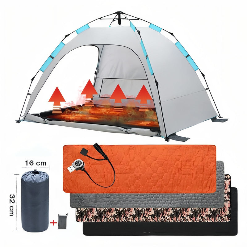 USB Heated Sleeping Pad Insulated Winter Camping Mat – product view 5 | Great Lakes Outdoor