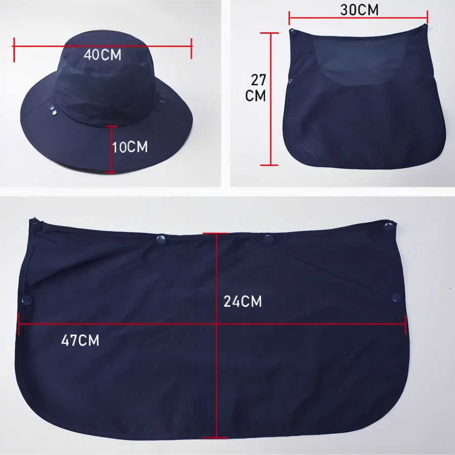 UV Protection Hiking Hat Wide Brim Neck Flap Sun Cap – product view 4 | Great Lakes Outdoor