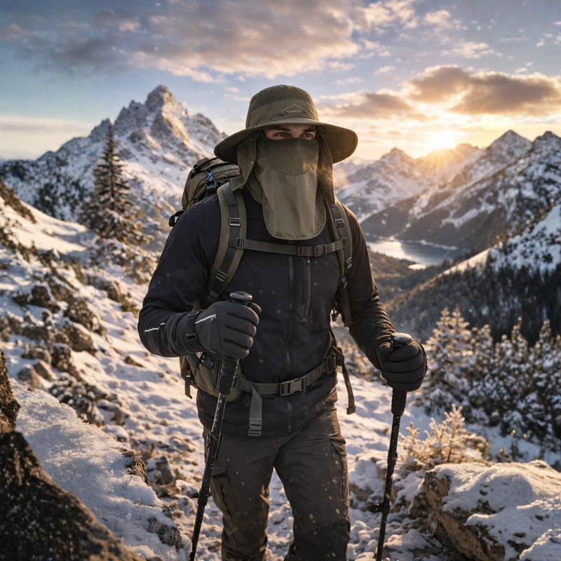 UV Protection Hiking Hat Wide Brim Neck Flap Sun Cap – product view 7 | Great Lakes Outdoor