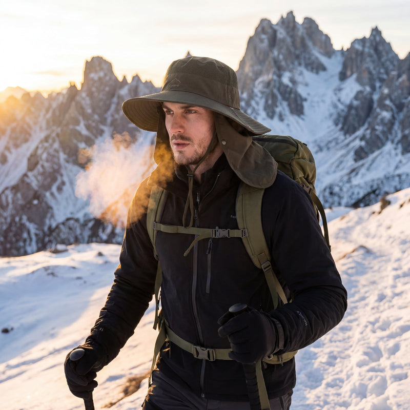 UV Protection Hiking Hat Wide Brim Neck Flap Sun Cap – product view 8 | Great Lakes Outdoor