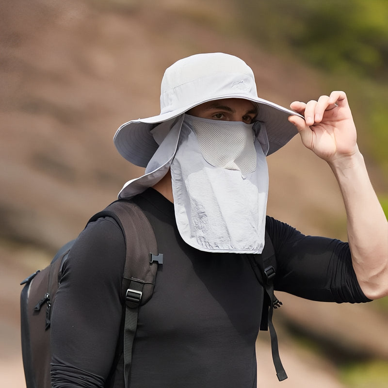 UV Protection Hiking Hat Wide Brim Neck Flap Sun Cap – product view 10 | Great Lakes Outdoor