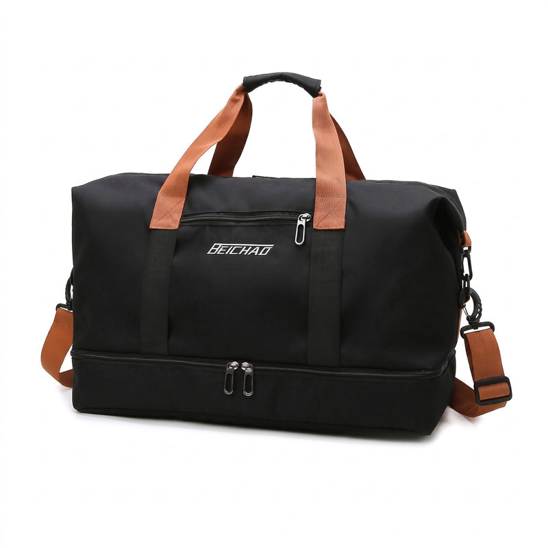 Water Repellent Sports Duffel Shoe Compartment Gym Travel Bag, product photo 6
