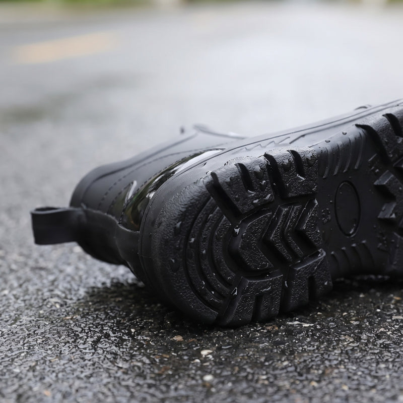 Waterproof Ankle Rain Boots Non Slip Rubber Pull On Booties, product photo 4