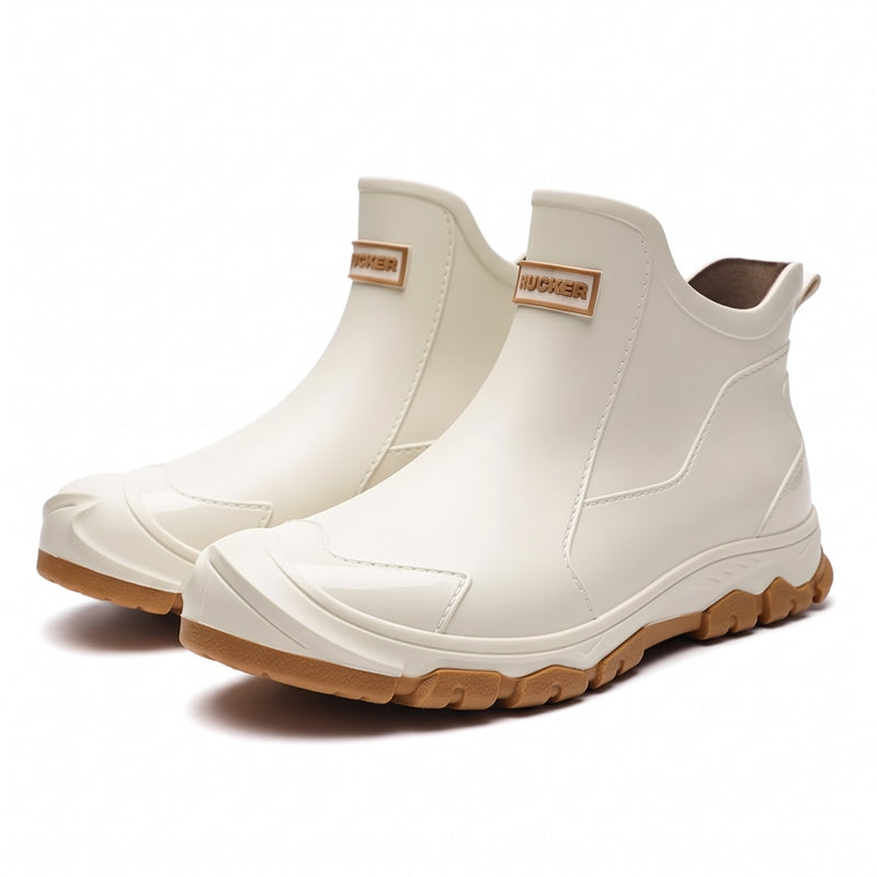 Waterproof Ankle Rain Boots Non Slip Rubber Pull On Booties, product photo 7