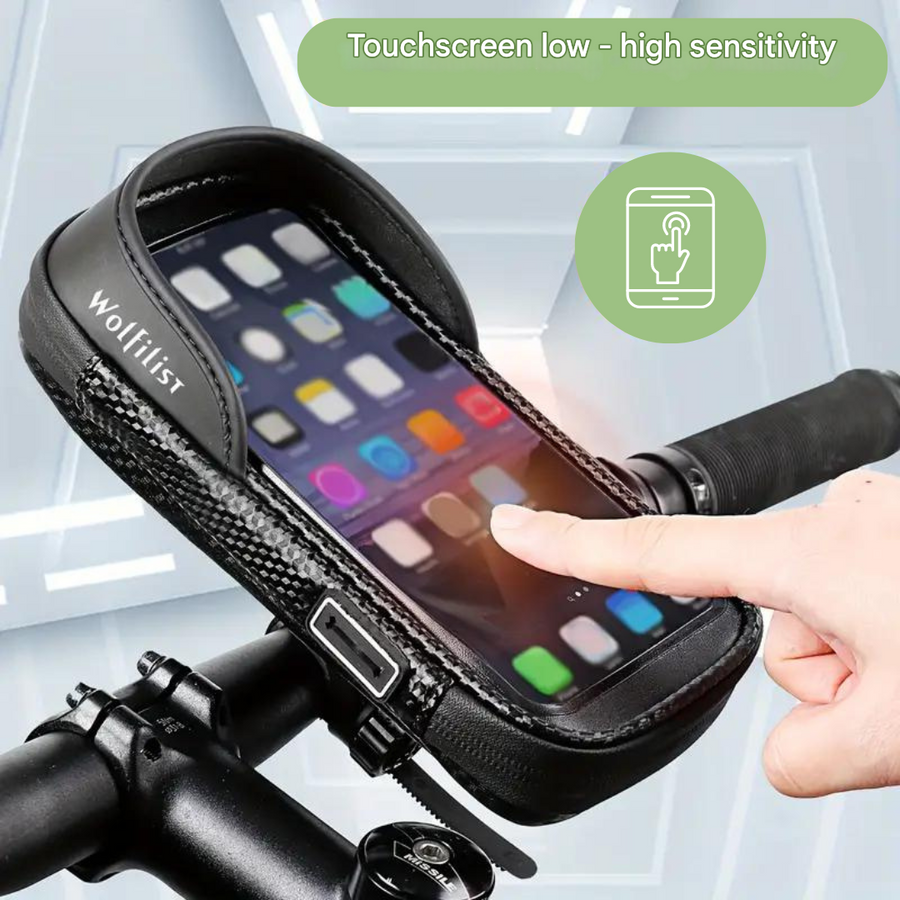 Waterproof Bicycle Phone Holder 360 Rotation Bike Handlebar Mount – product view 2 | Great Lakes Outdoor