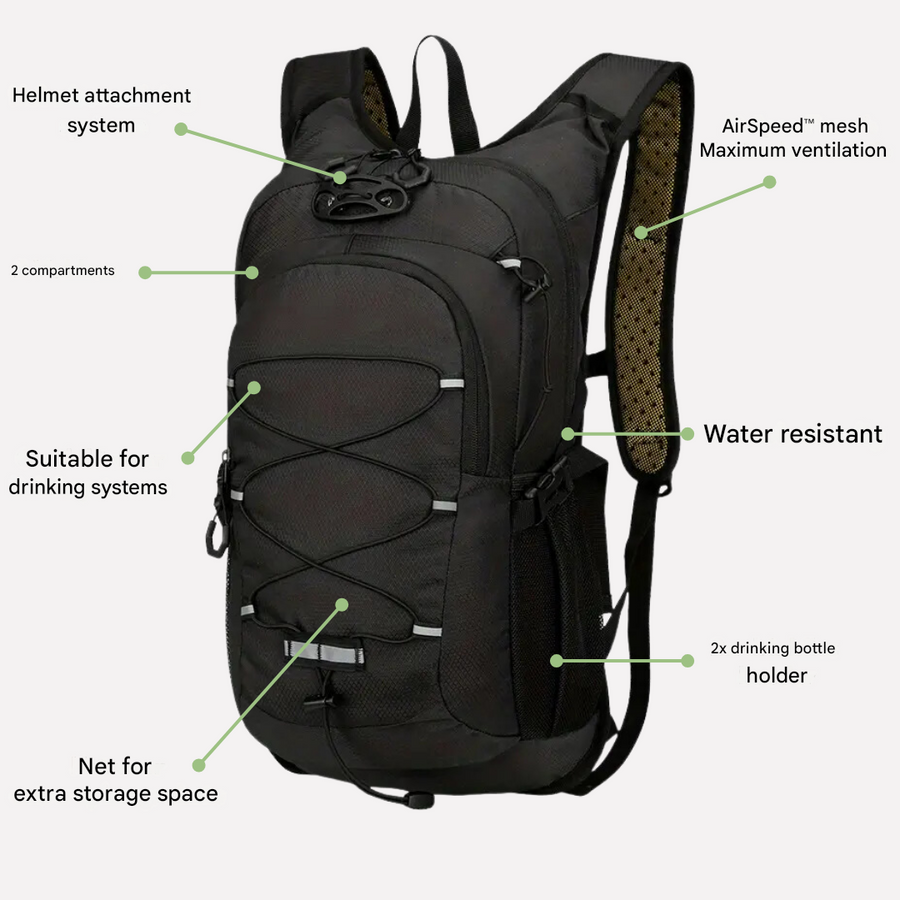 Waterproof Cycling Backpack Lightweight Hydration Bike Pack – product view 2 | Great Lakes Outdoor