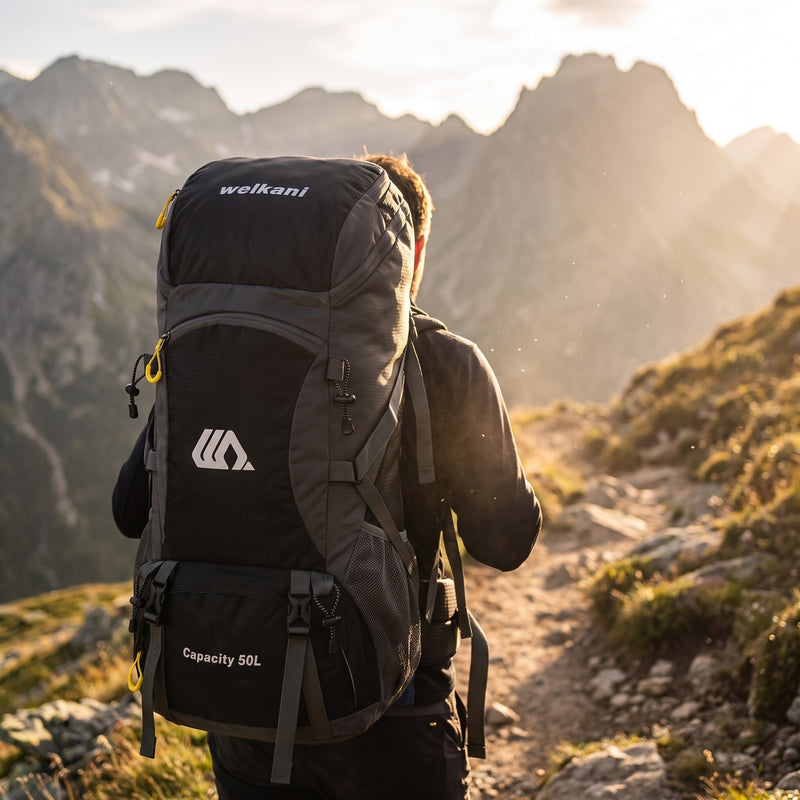 Waterproof Hiking Backpack 50L Lightweight Trekking Pack Rain Cover, product photo 3