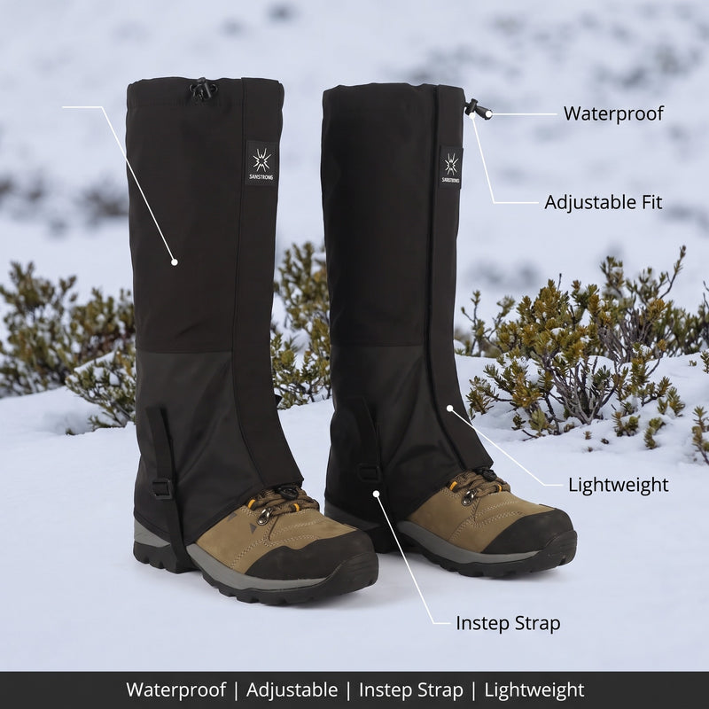 Waterproof Hiking Gaiters Adjustable Polyester Snow Leg Covers, product photo 2