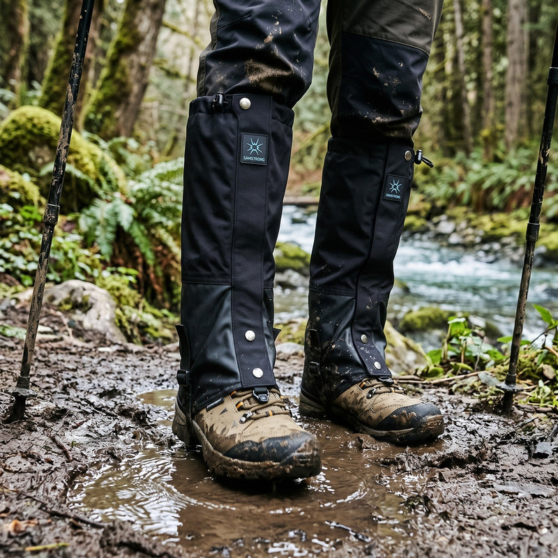 Waterproof Hiking Gaiters Adjustable Polyester Snow Leg Covers, product photo 5
