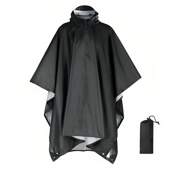 Waterproof Hiking Rain Poncho Packable Shelter and Groundsheet