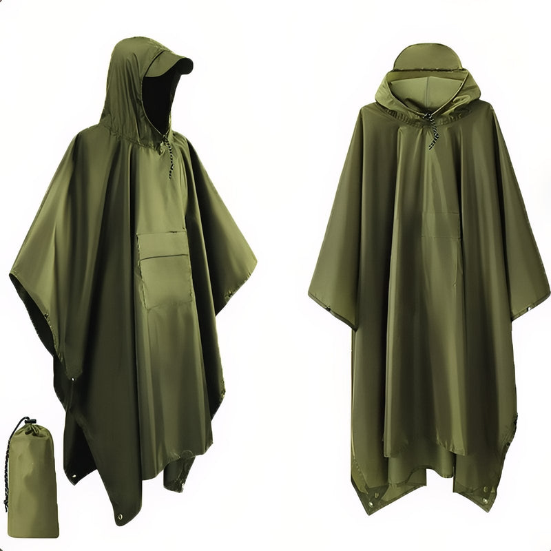 Waterproof Hiking Rain Poncho Packable Shelter and Groundsheet – product view 12 | Great Lakes Outdoor