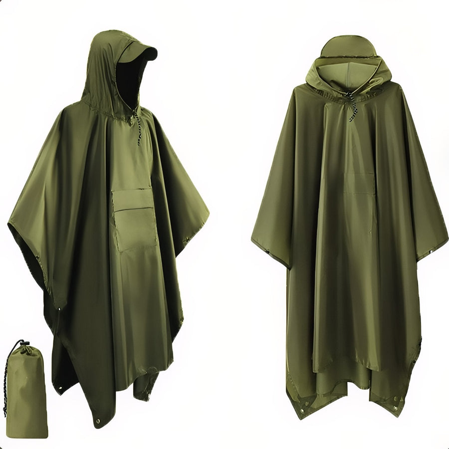Waterproof Hiking Rain Poncho Packable Shelter and Groundsheet – product view 12 | Great Lakes Outdoor