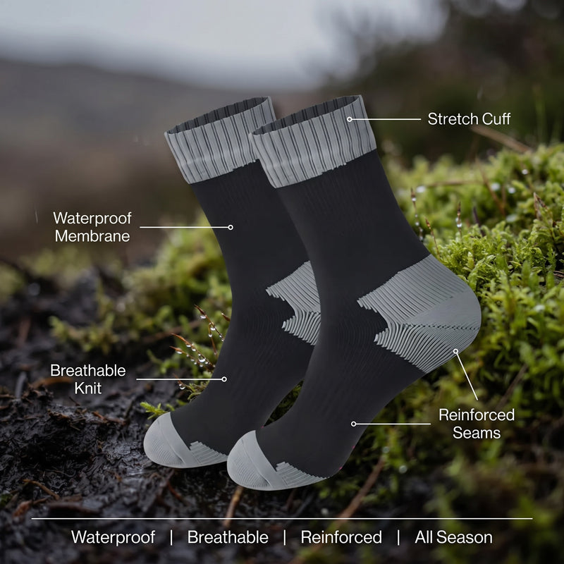 Waterproof Hiking Socks Unisex Breathable Reinforced Seams All Season, product photo 2