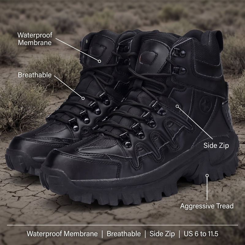 Waterproof Military Boots Breathable Membrane Zip Tactical Footwear, product photo 2