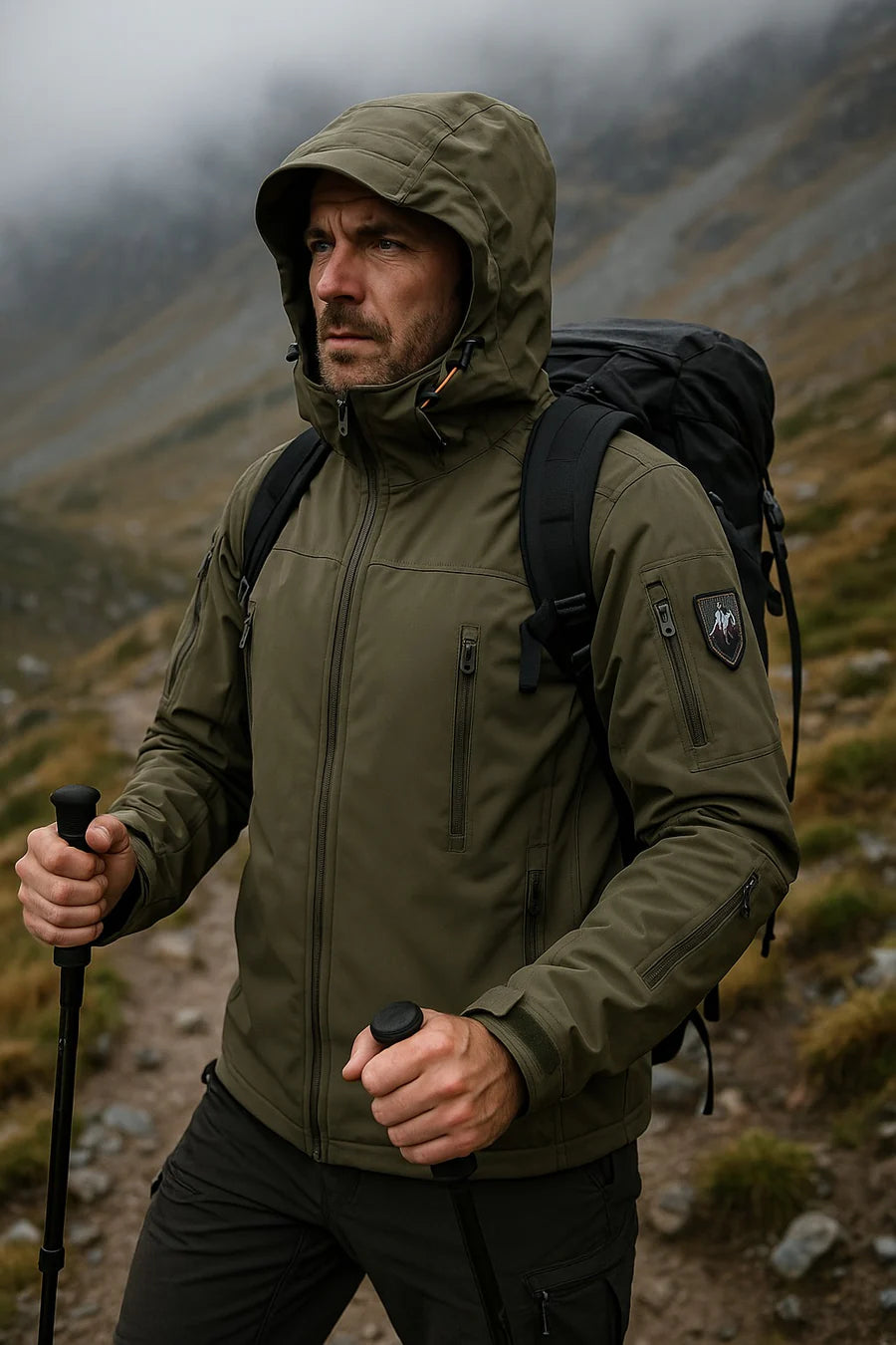 Waterproof Mountain Hiking Jacket Durable Windproof Outdoor Shell – product view 4 | Great Lakes Outdoor