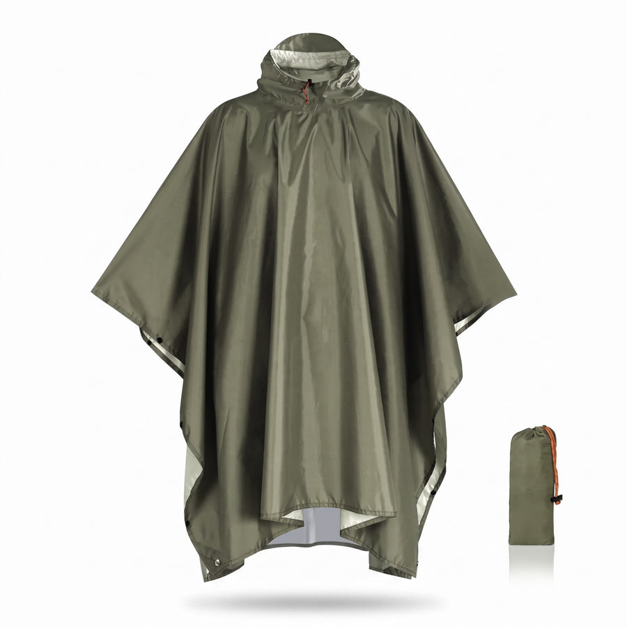 Waterproof Rain Poncho 3 In 1 Tarp Shelter Groundsheet Hooded Cape, product photo 1