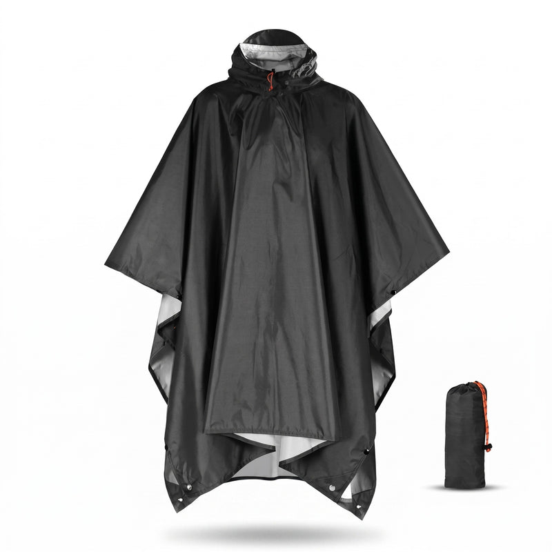 Waterproof Rain Poncho 3 In 1 Tarp Shelter Groundsheet Hooded Cape, product photo 7