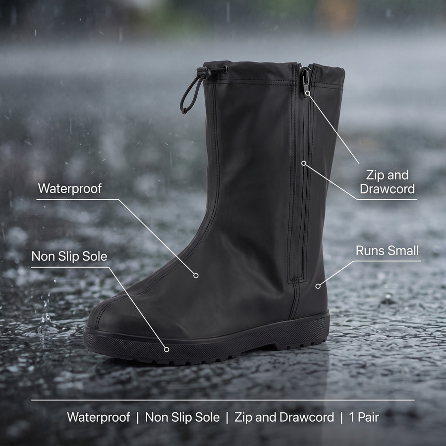 Waterproof Shoe Covers Non Slip Cycling Motorcycle Rain Overshoes, product photo 2